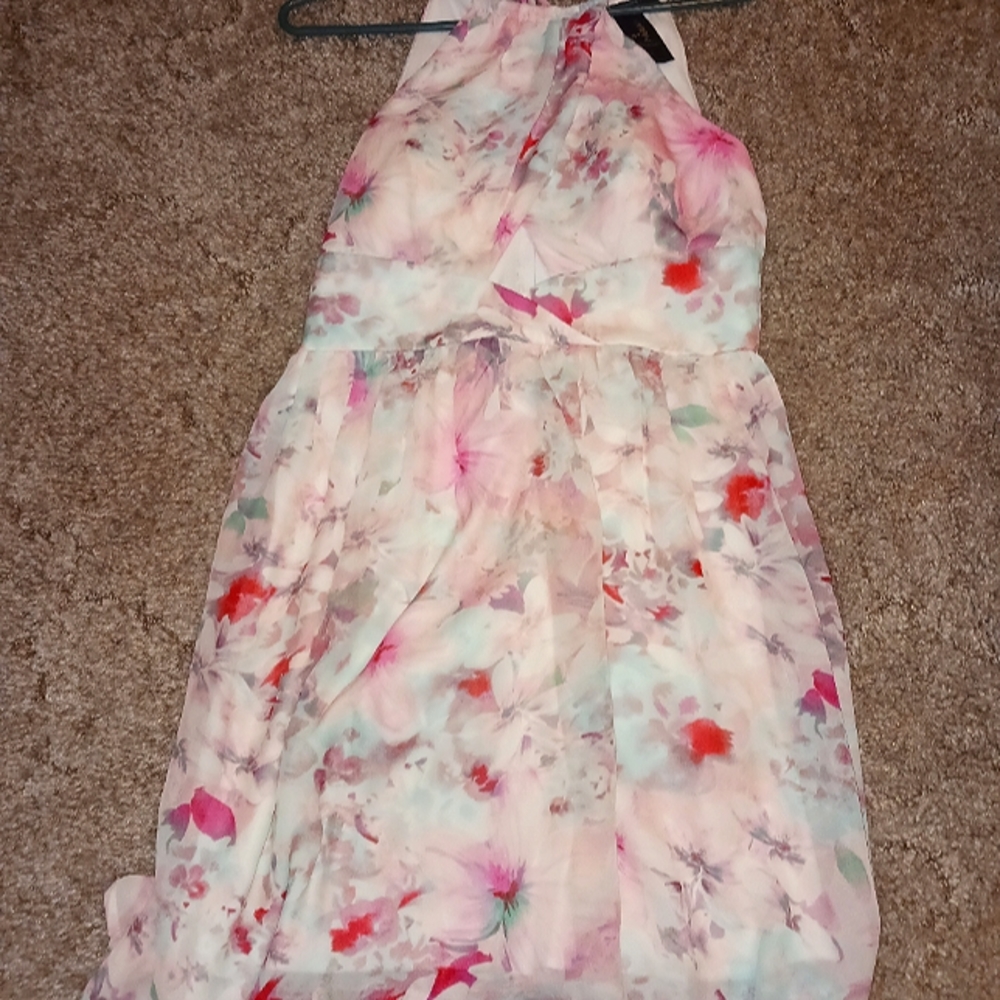 Trixxi juniors floral halter top dress